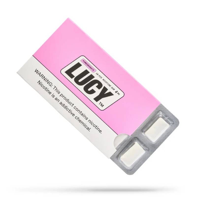 lucy pomegranate nicotine gum