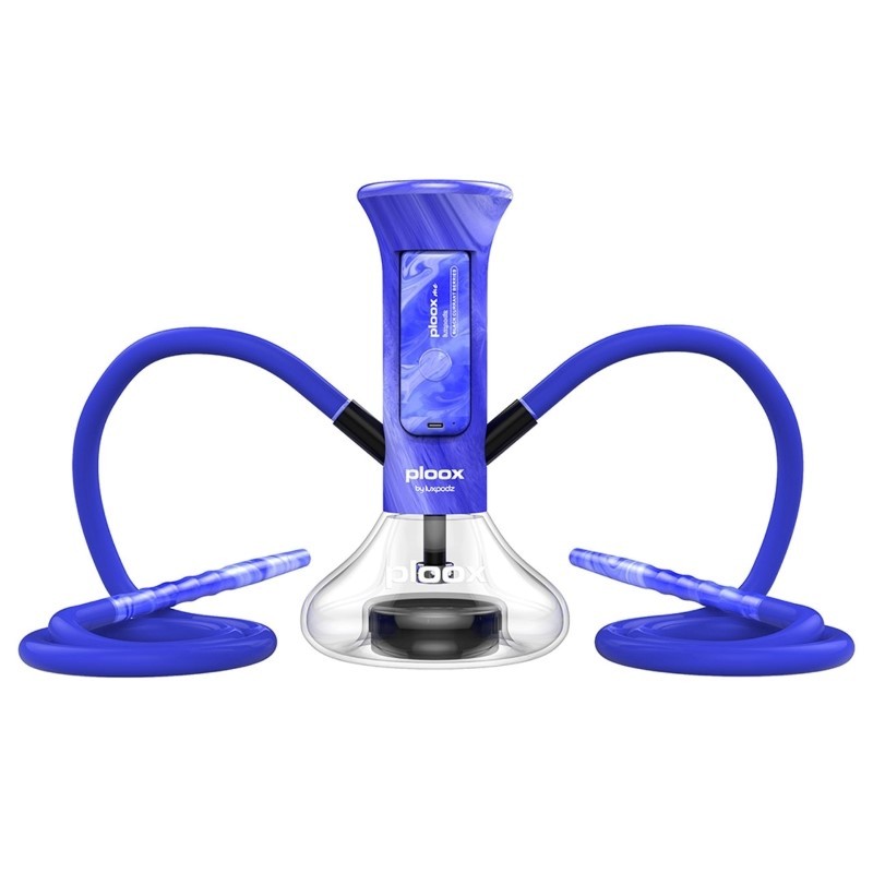 resin blue ploox nest portable hookah