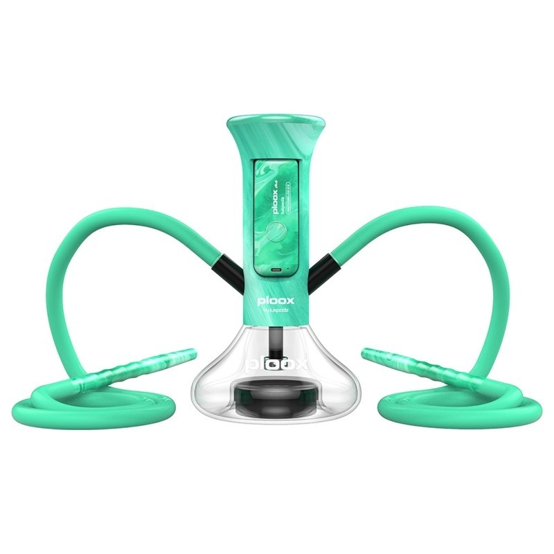 resin green ploox nest portable hookah