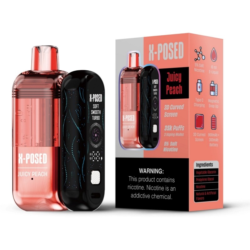 juicy peach x-posed 35k disposable vape