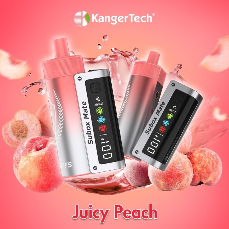juicy peach kanger subox mate 50k d-pod disposable vape