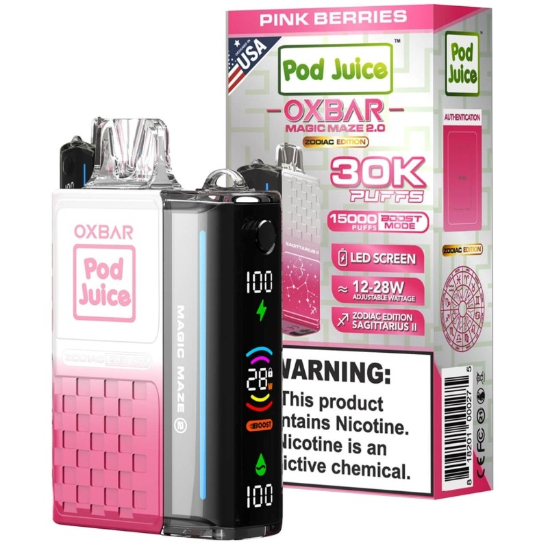 pink berries oxbar 30k magic maze 2 pod juice
