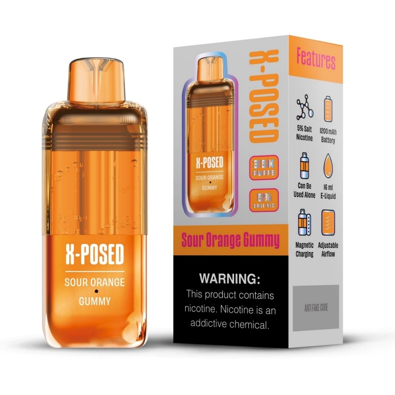 sour orange gummy x-posed 35k pod