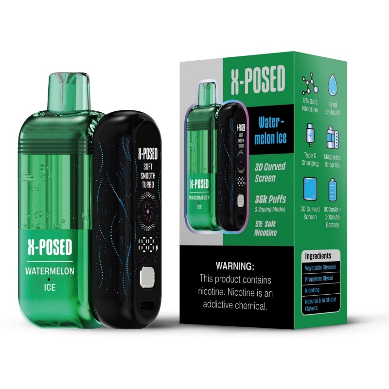 watermelon ice x-posed 35k disposable vape