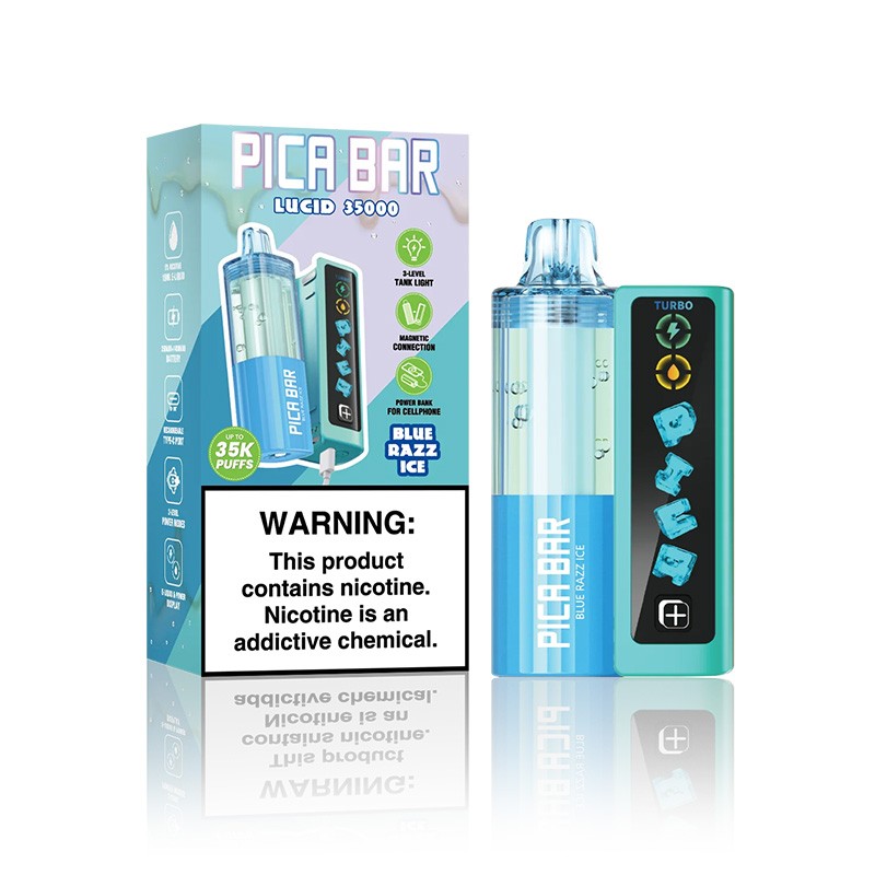 blue razz ice pica bar lucid 35k