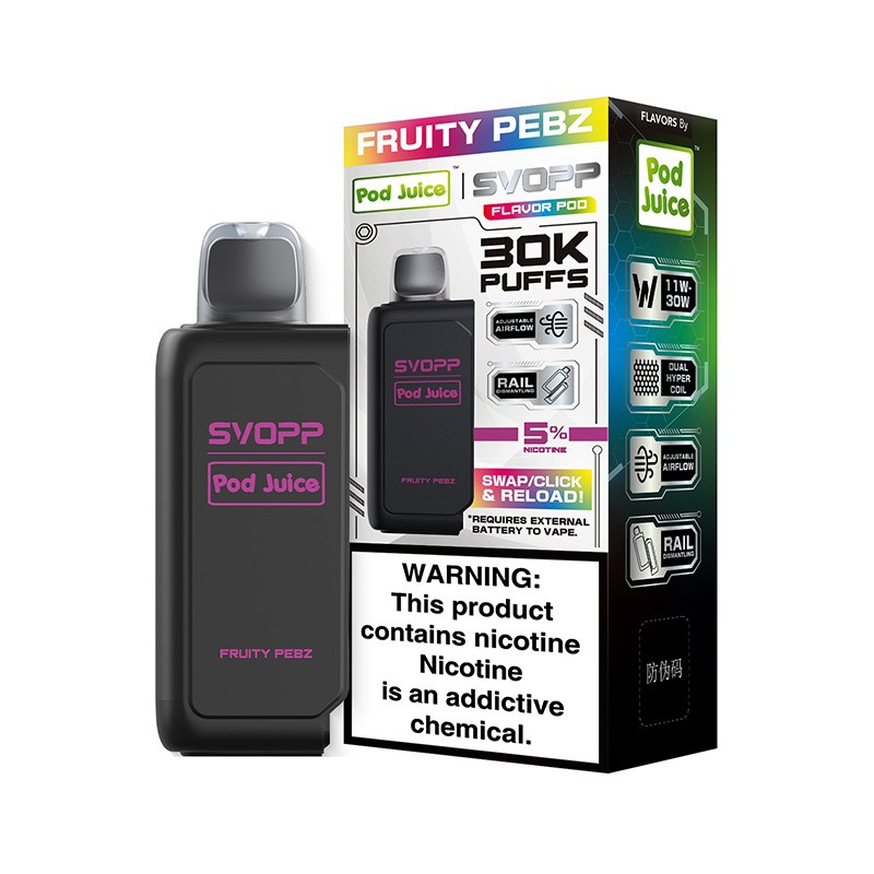 fruity pebz oxbar x pod juice svopp 30k pod