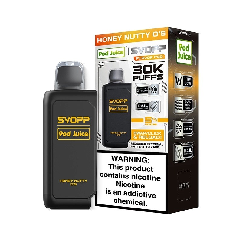 honey nutty o's oxbar x pod juice svopp 30k
