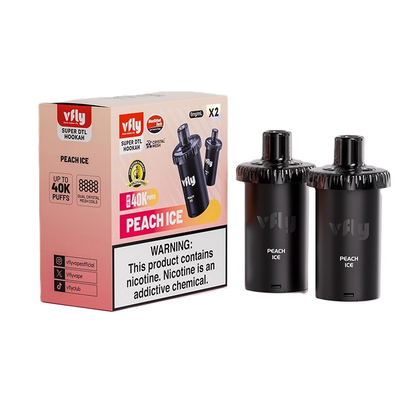 peach ice vfly super dtl 40k disposable pod