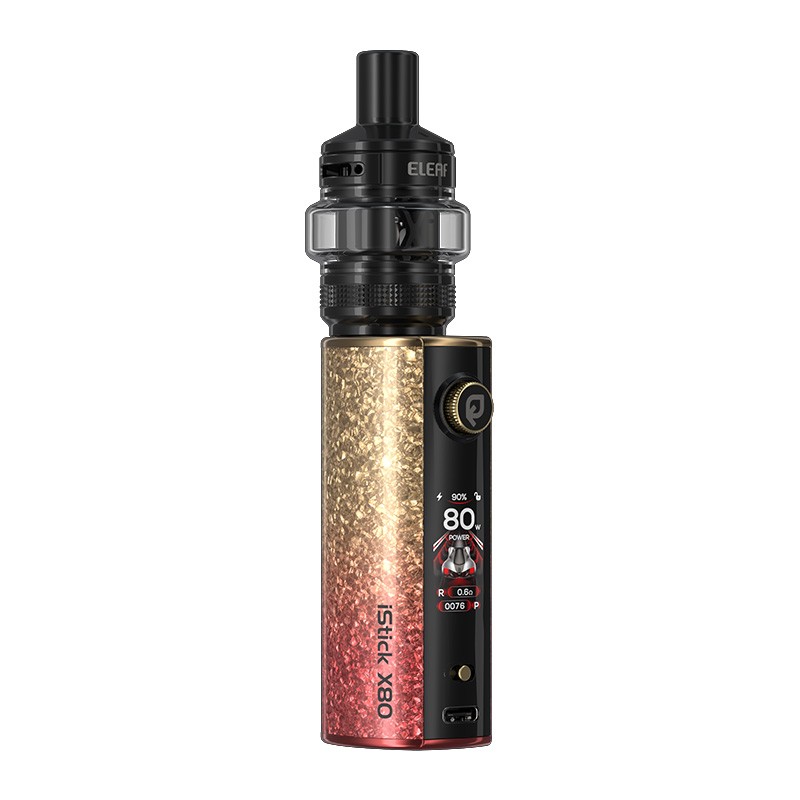 red yellow gradient eleaf istick x80 vape mod kit