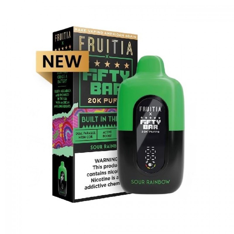 sour rainbow fruitia x fifty bar 50k