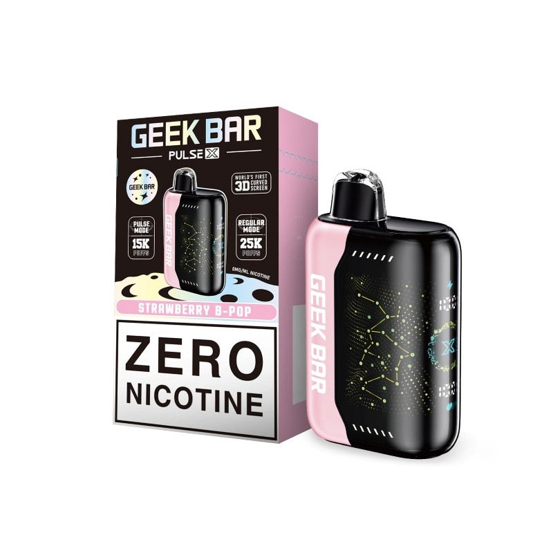 strawberry b-pop geek bar pulse x 25k zero nicotine