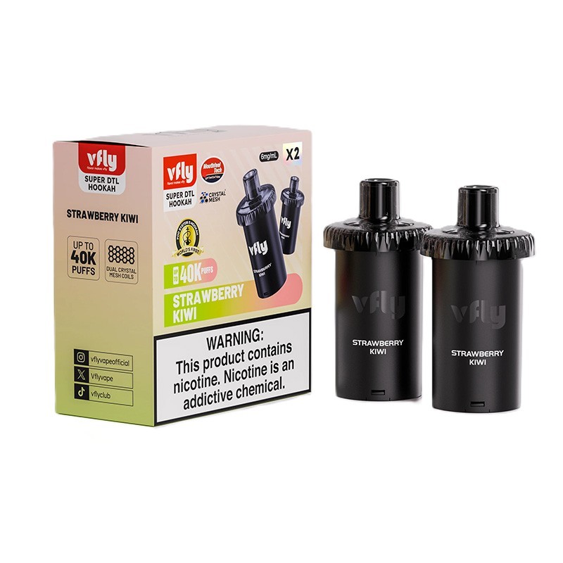 strawberry kiwi vfly super dtl 40k disposable pod