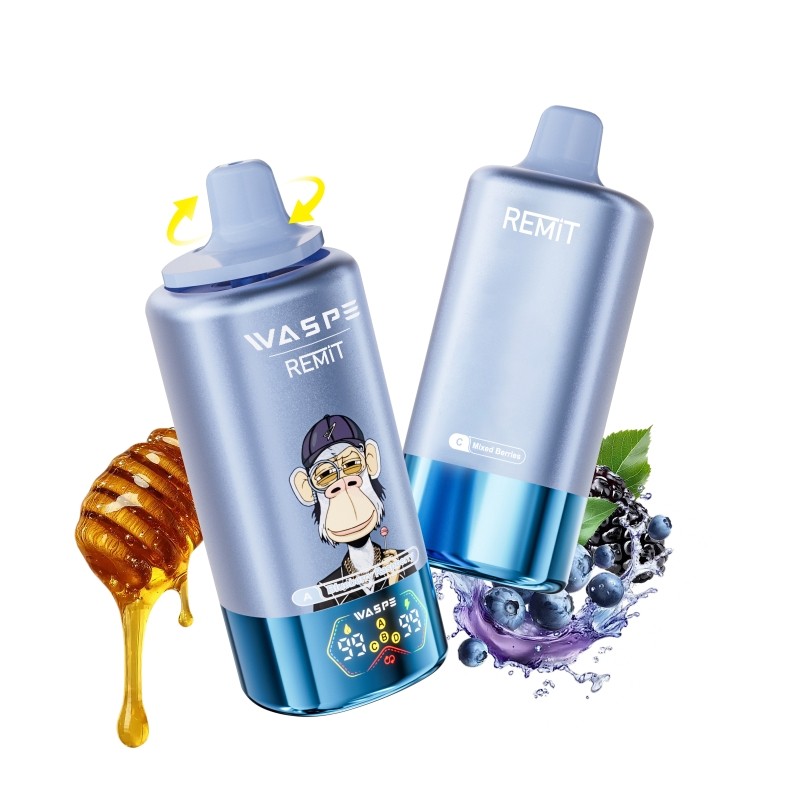 blueberry raspberry & blueberry lemonade & mixed berries & grape honey ice waspe & remit 4-in-1 100k