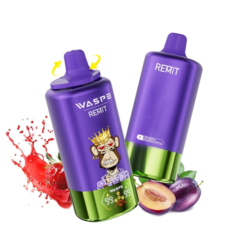 grape ice & strawberry kiwi & strawberry raspberry cherry & black knight waspe & remit 4-in-1 100k