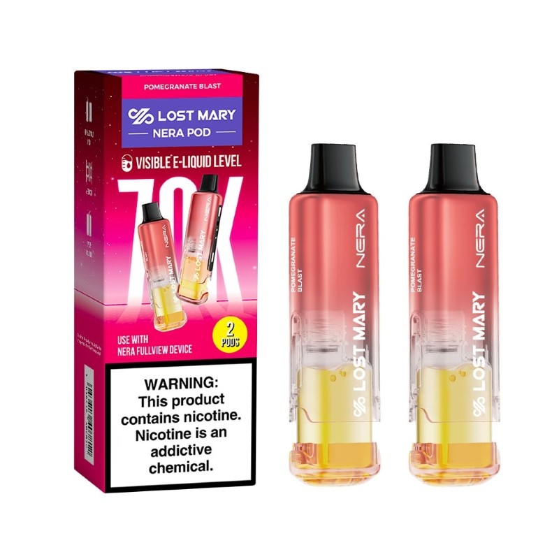 pomegranate blast lost mary nera fullview 70k disposable pod