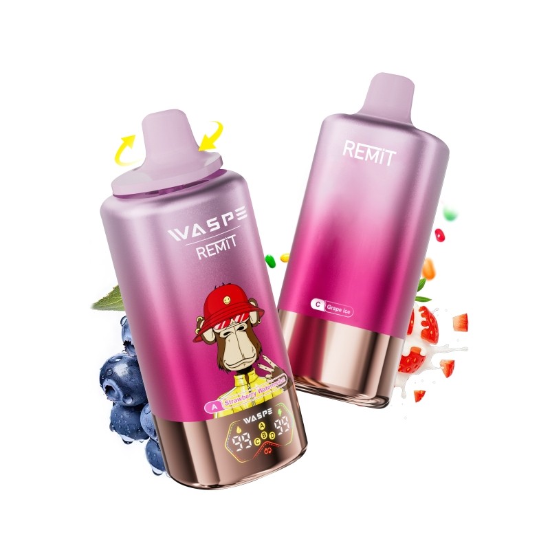 strawberry watermelon & mr. blue & grape ice & rainbow candy waspe & remit 4-in-1 100k