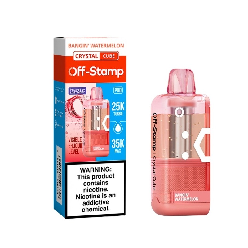 bangin watermelon off-stamp x cube crystal cube 35k disposable pod