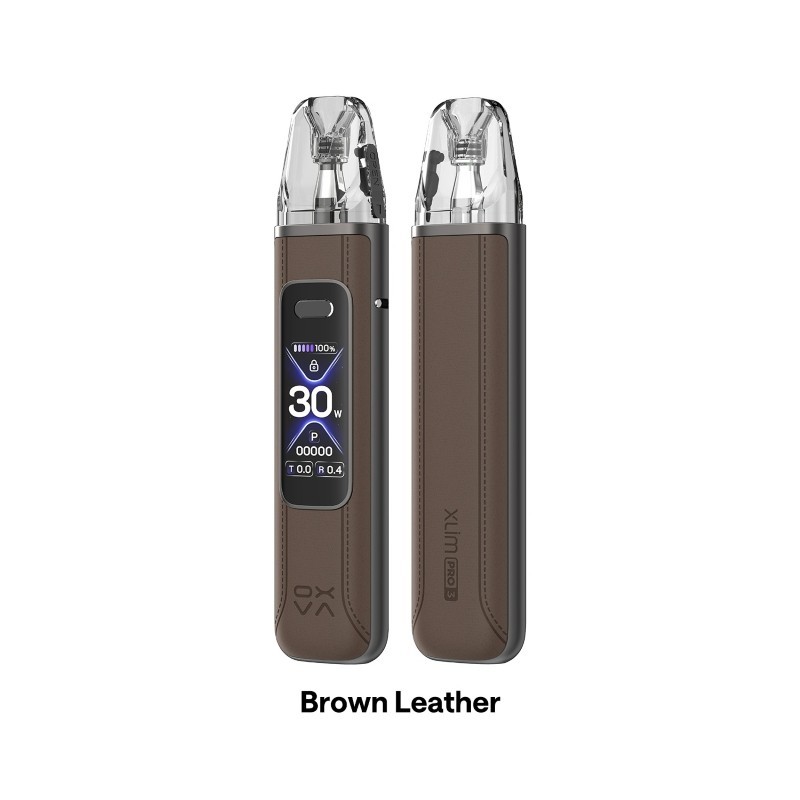 brown leather oxva xlim pro 3