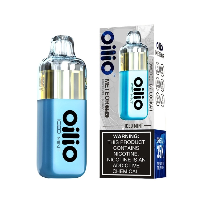 iced mint lookah oilio meteor 35k disposable pod