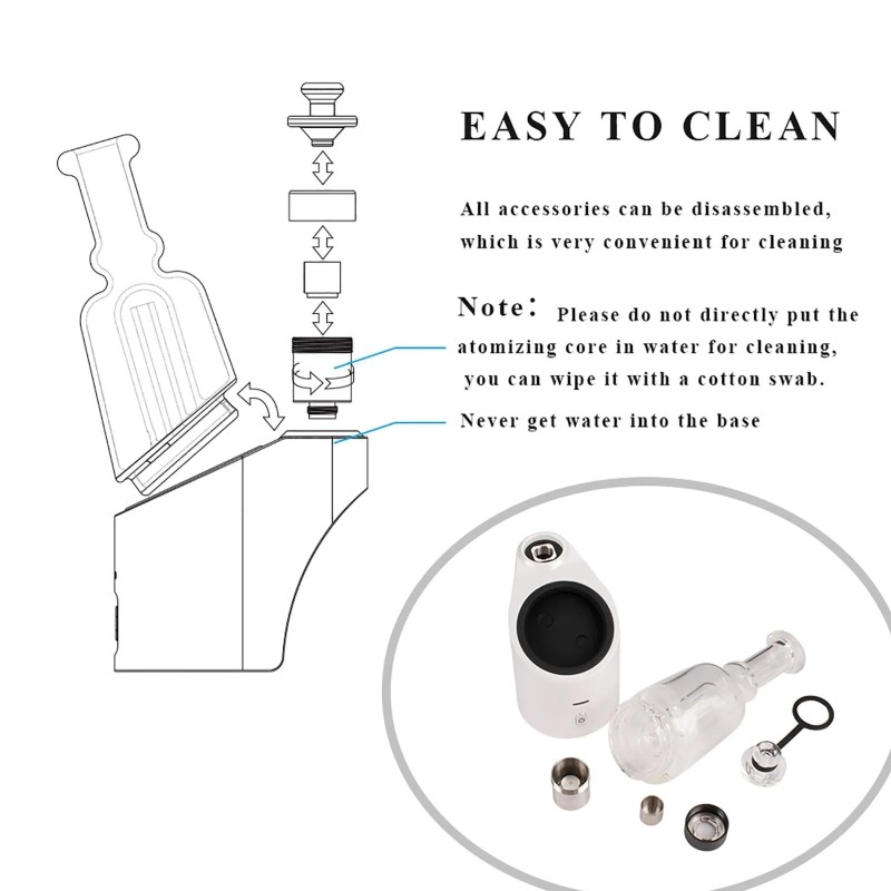 how to clean iecigbest top 3-in-1 electric dab rig