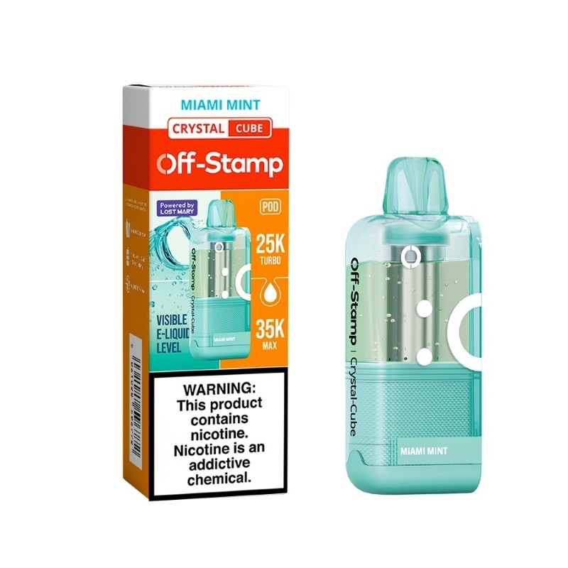 miami mint off-stamp x cube crystal cube 35k disposable pod