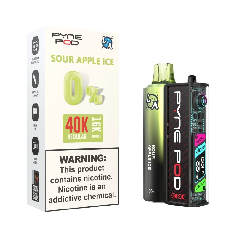 sour apple ice pyne pod l&a 40k nicotine free