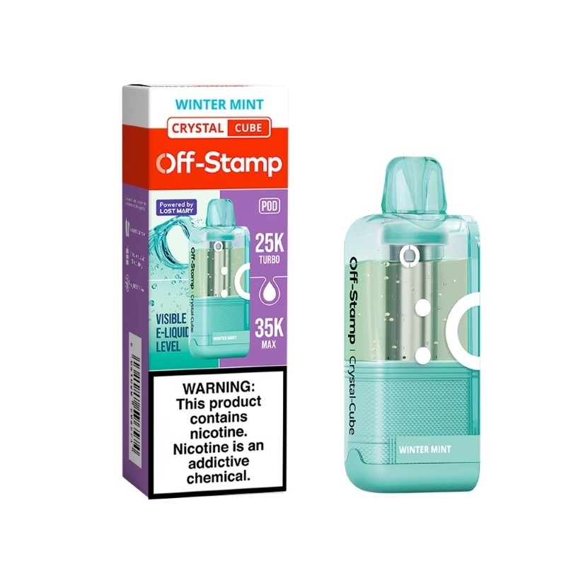 winter mint off-stamp x cube crystal cube 35k disposable pod