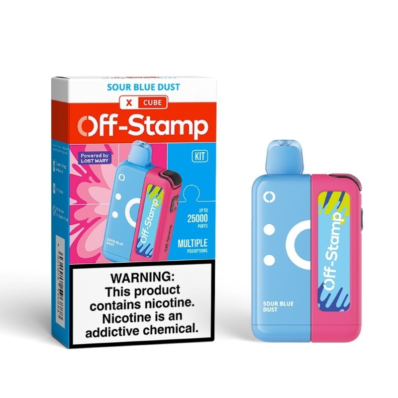 sour blue dust off-stamp x cube 25k