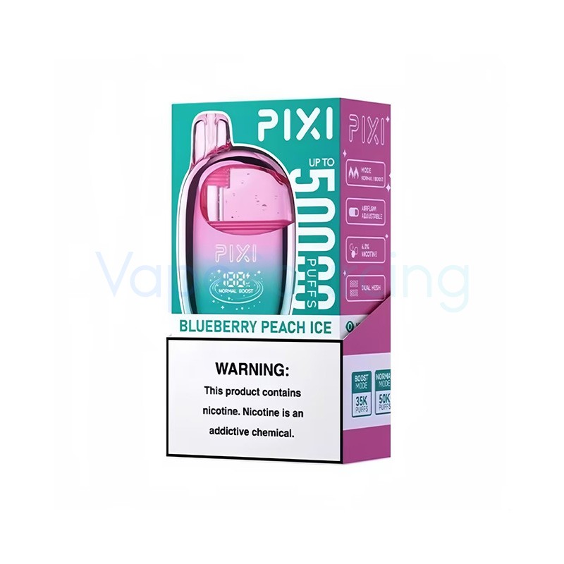 blueberry peach ice pixi 50k disposable vape