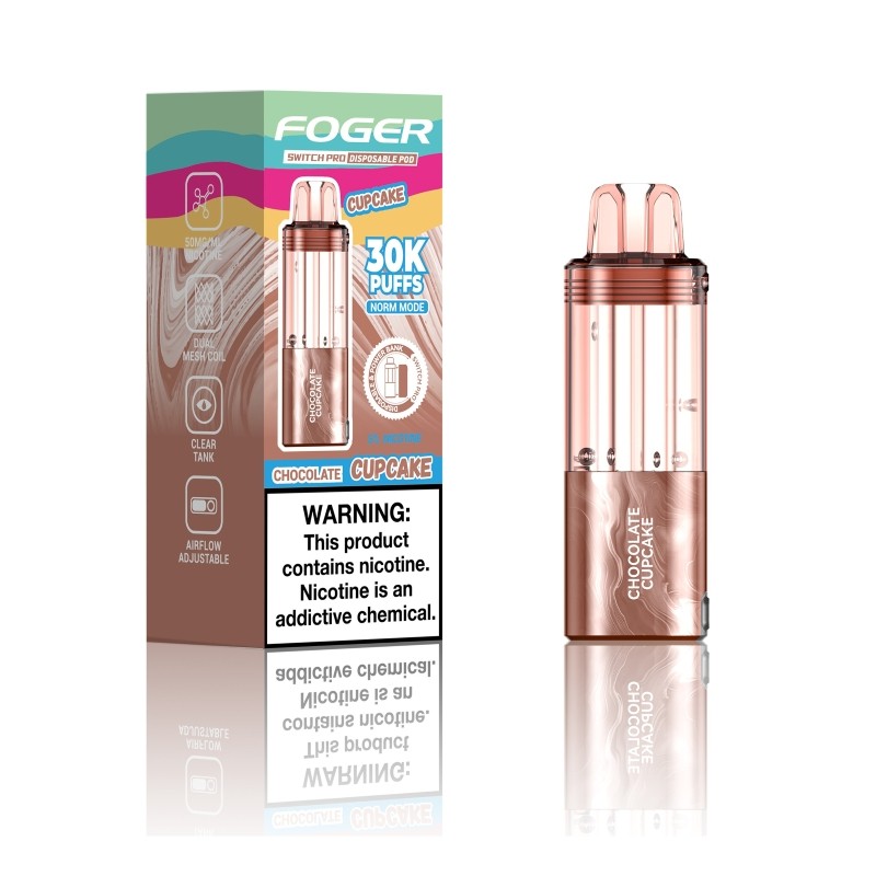 chocolate cupcake foger switch pro 30000 disposable pod