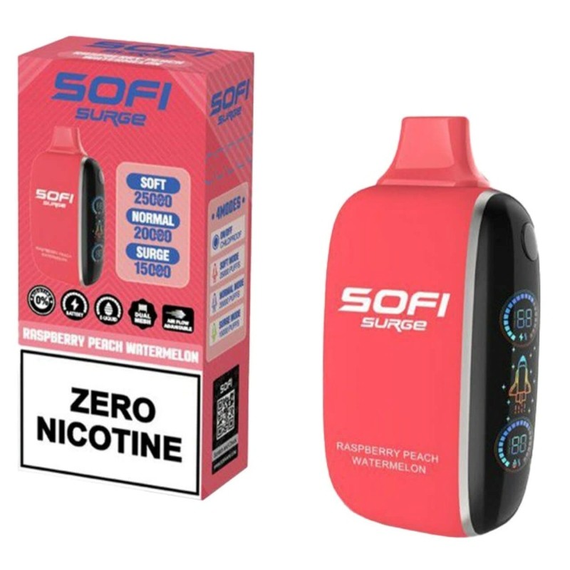 raspberry peach watermelon sofi surge zero nicotine