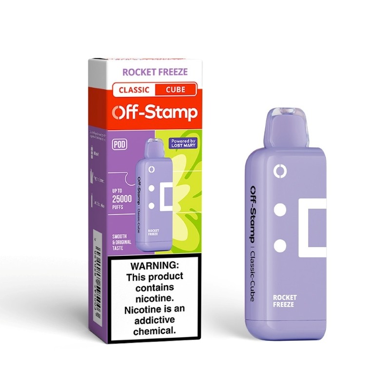 rocket freeze off-stamp x cube classic cube 25k disposable pod