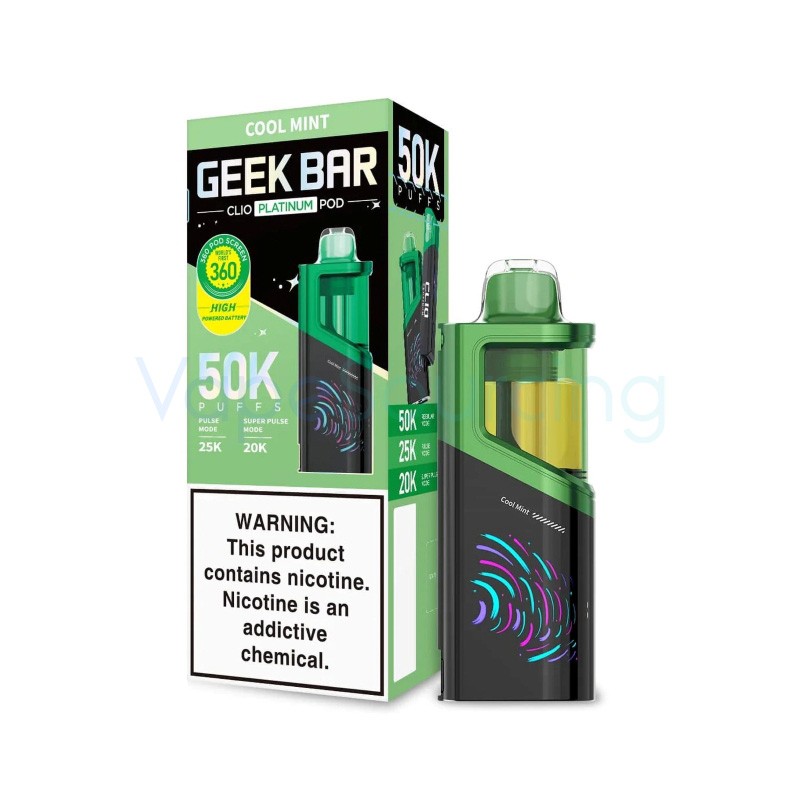 cool mint geek bar clio platinum 50k disposable pod