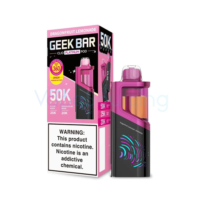 dragonfruit lemonade geek bar clio platinum 50k disposable pod