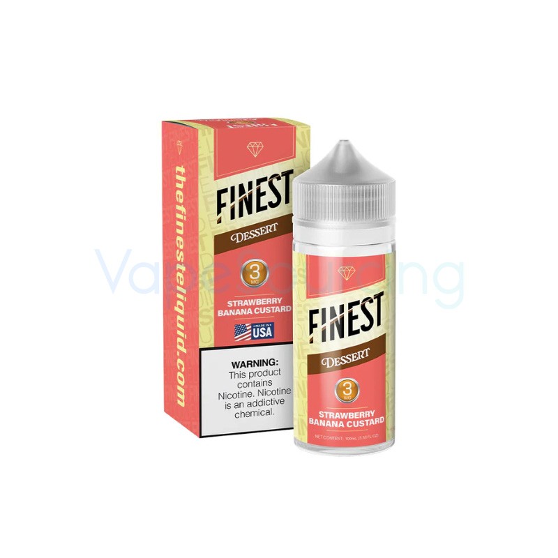finest dessert edition strawberry banana custard e-juice 100ml 3mg