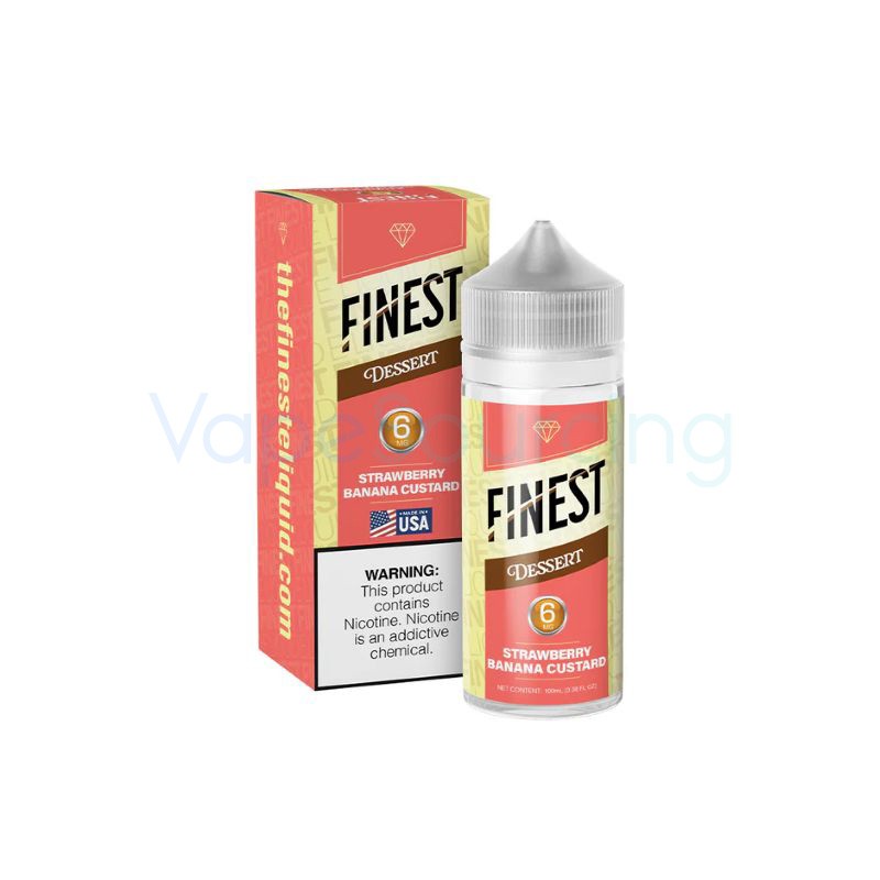 finest dessert edition strawberry banana custard e-juice 100ml 6mg