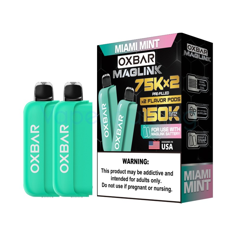 miami mint oxbar maglink 75k disposable pod