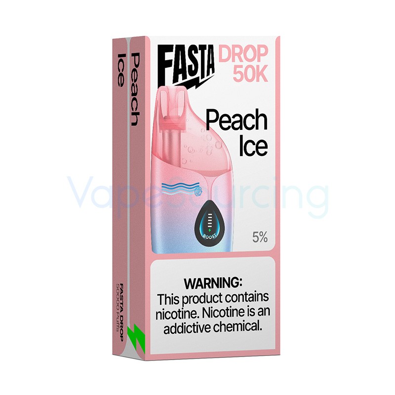 peach ice fasta drop 50k nixodine