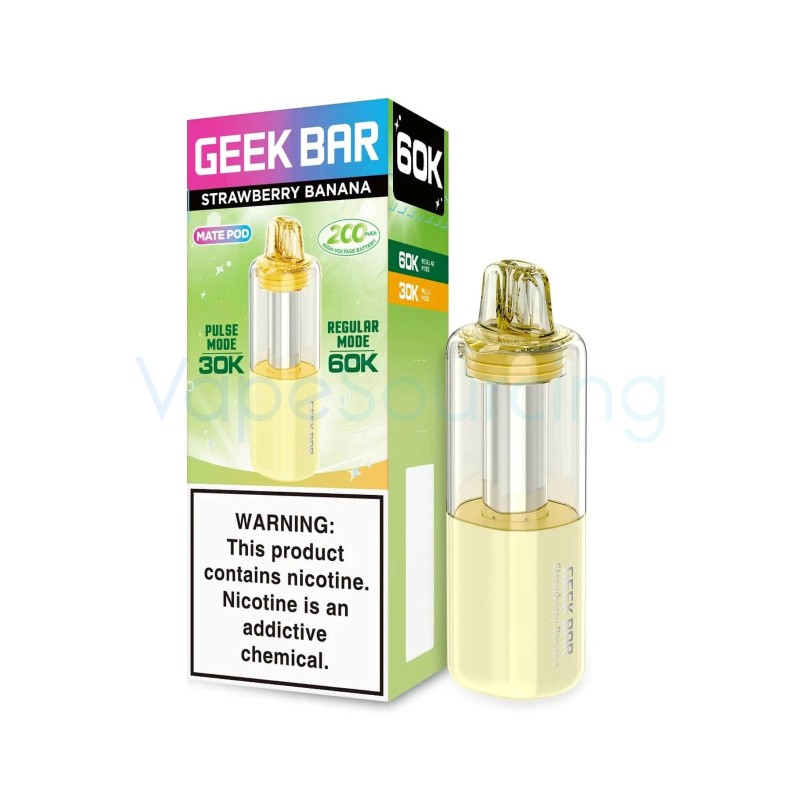 strawberry banana geek bar mate 60k disposable pod