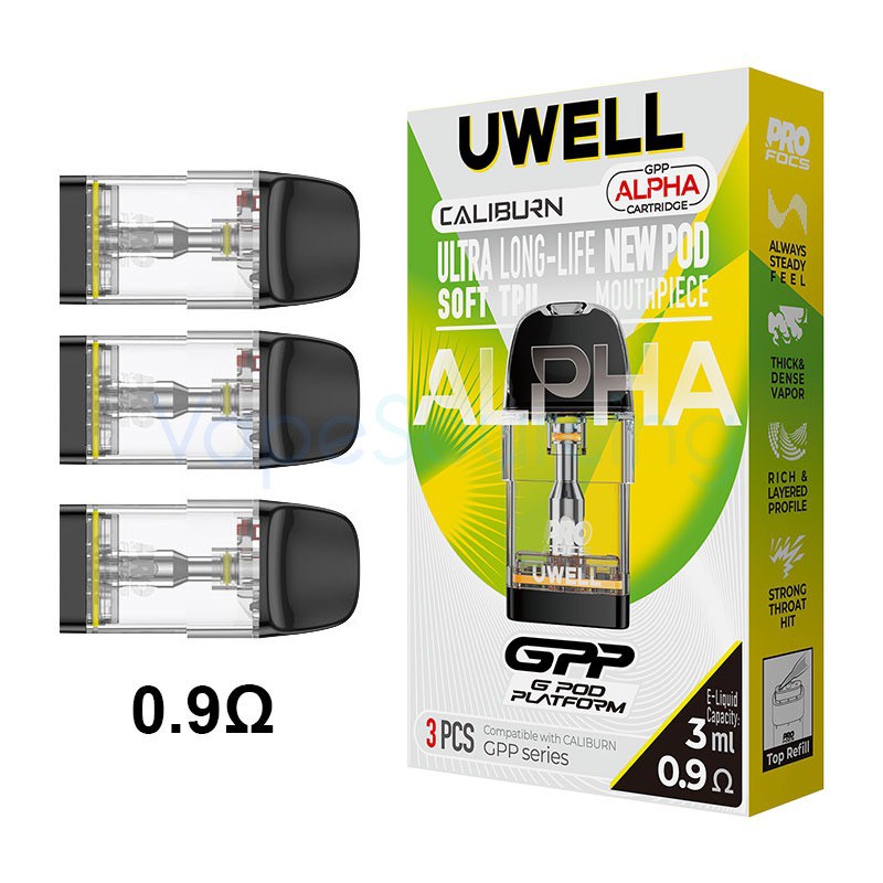 top fill 0.9ohm uwell caliburn gpp alpha