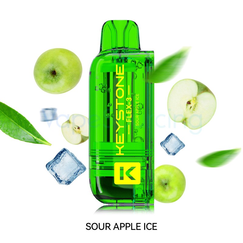 sour apple ice keystone flex-3 40k disposable pod