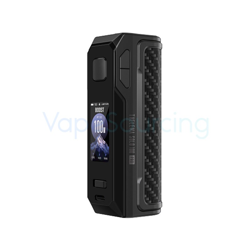 carbon black lost vape thelema solo 100 pro box mod