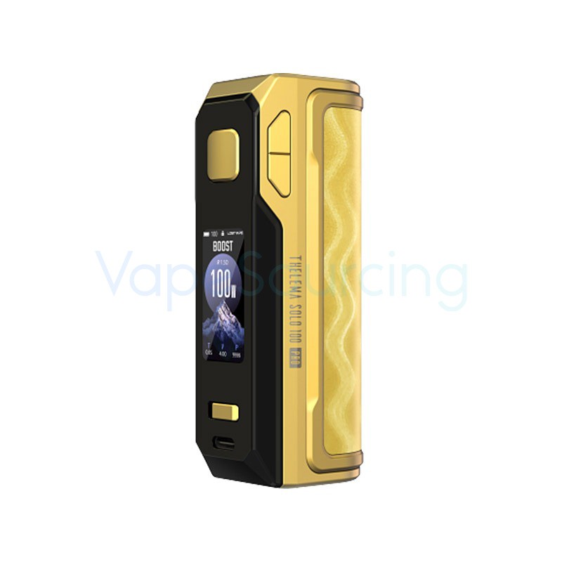 wavy gold lost vape thelema solo 100 pro box mod