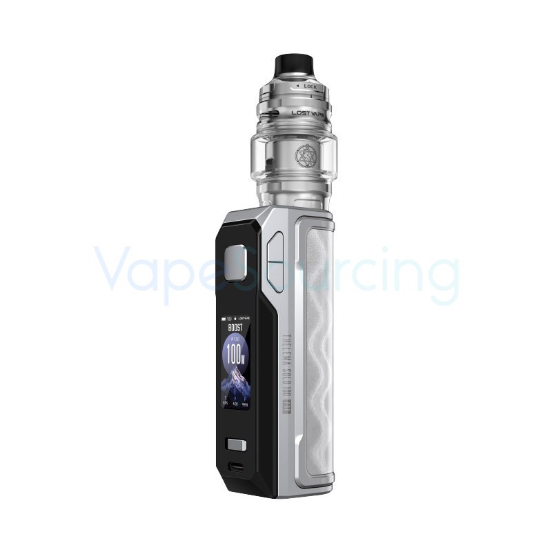 wavy silver lost vape thelema solo 100 pro