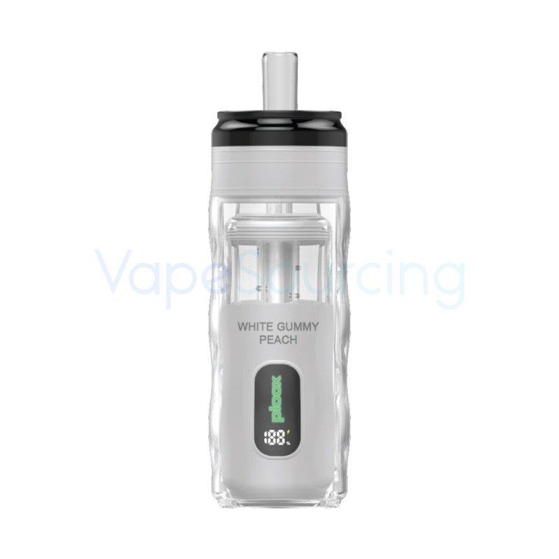 white gummy peach ploox mini hookah 25k