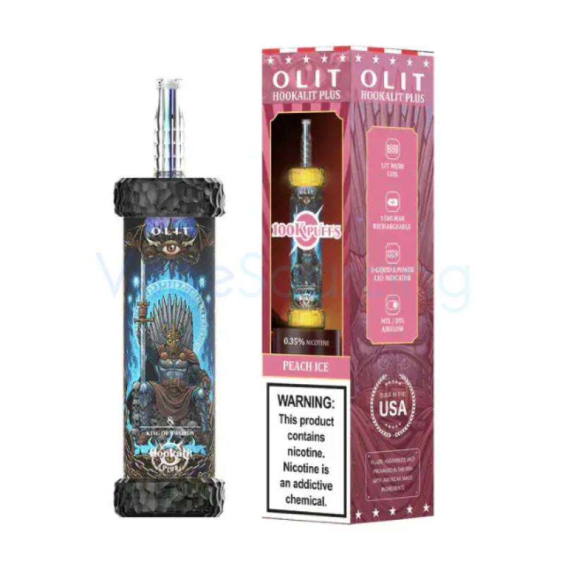 Olit Hookalit Plus 100K Disposable Vape 0.35% (100000 Puffs) | Vapesourcing