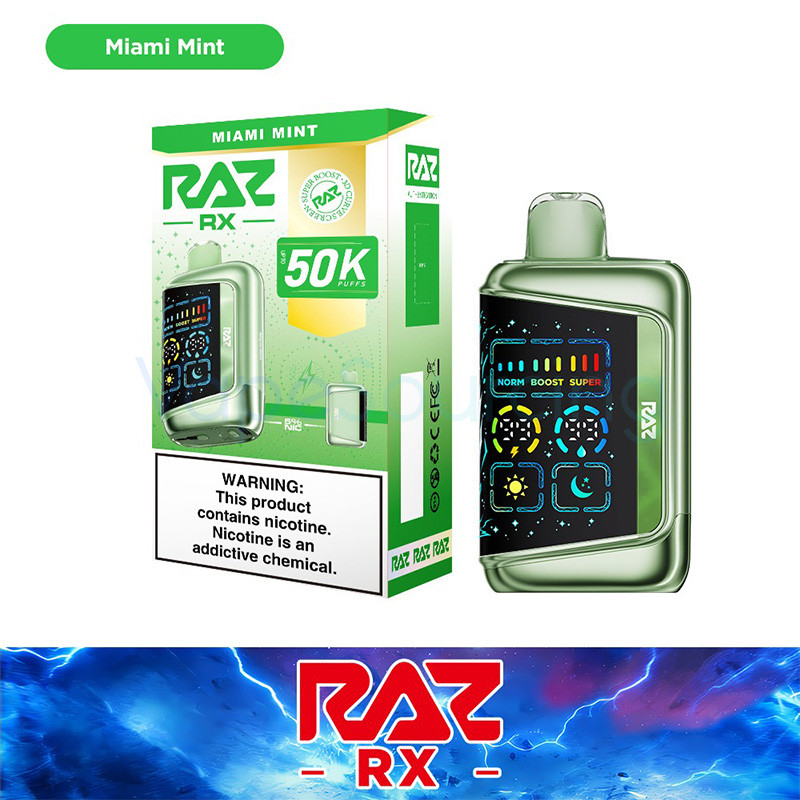 raz mint vapes RX50K Dew Edition Disposable Vape $16.69 Color:Dark Ocean cotton candy Vaporesso Vibe Nano Pro