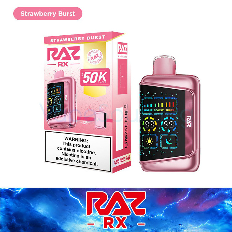 strawberry burst raz vape RX50K Dew Edition Disposable $16.69 Flavor:Strawberry Kiwi+ price range:20 - 30 Christmas Flum Pebble: Complete