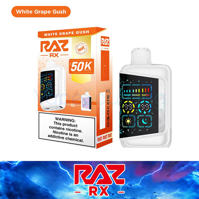 raz vape white grape gush RX50K Dew Edition Disposable $16.69 Select Flavor ::Banana Pancake 50000 puff pod RAZ Miami Mint TN9000