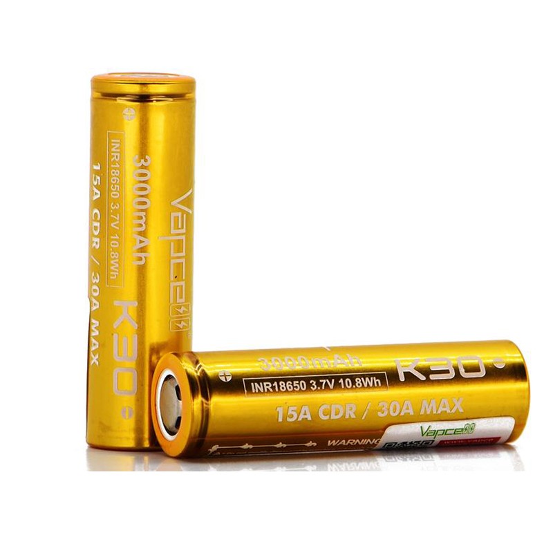 Vapcell K30 18650 15A/30A Flat Top 3000mAh Battery1